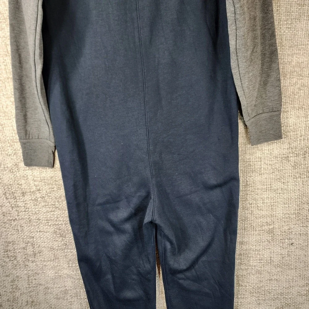 Abercrombie Fitch Kids Sleep One Piece Fleeced Union Suit Boys 15/16 Navy NWI